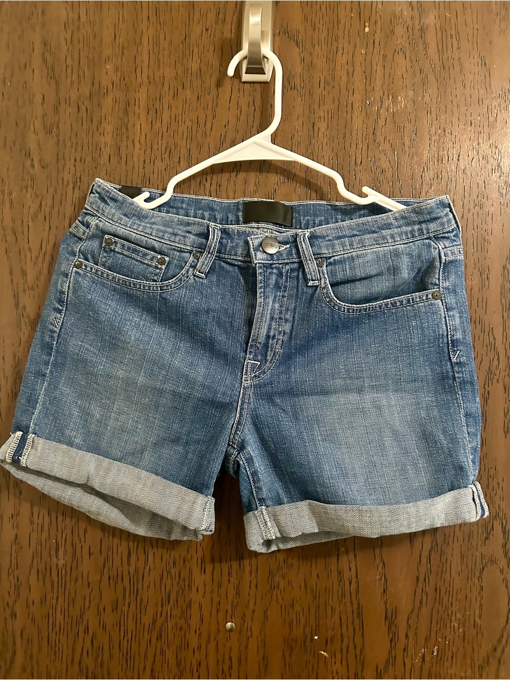 Vince Classic Rolled Hem Denim Shorts - Blue-A11